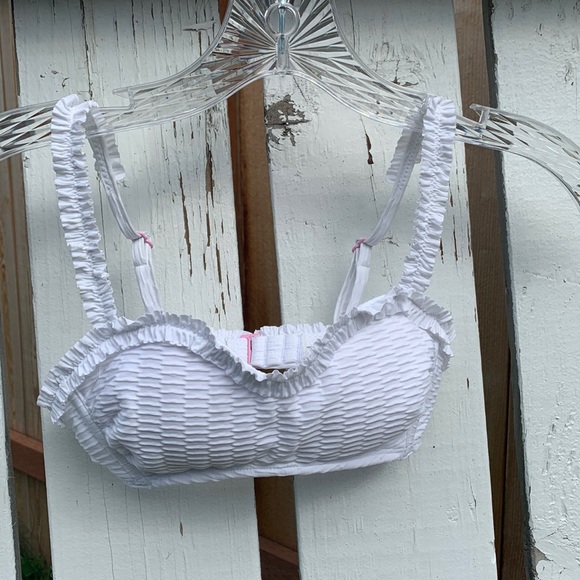 Stoney Clover Lane Sweetheart Bikini Top XXS white New no tag - Picture 6 of 14
